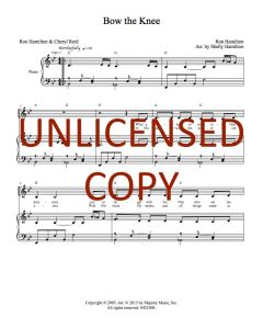Bow the Knee - Piano/Vocal - Printable Download