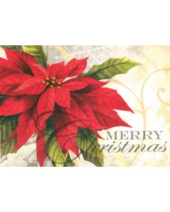 Poinsettia - 20 Holiday Cards and Envelopes