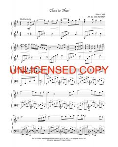 Close to Thee - Solo Piano Sheet Music - Printable Download