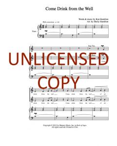 Come Drink From the Well - Choral - Printable Download