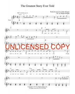 The Greatest Story Ever Told - Piano/Vocal - Printable Download