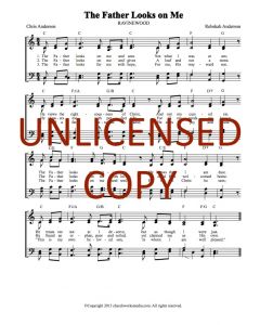 The Father Looks on Me - Hymnal Style - Printable Download