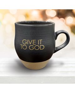 Slate Stoneware Coffee Mug-Give It To God