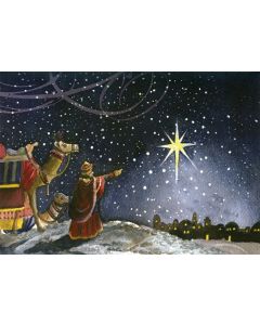 Wisemen Following Star - 20 Holiday Cards and Envelopes