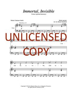 Immortal, Invisible - Unison (optional harmony) Printable Download