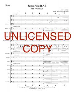 Jesus Paid It All - Piano Orchestration - Printable Download