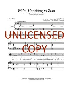 We're Marching to Zion - Unison (opt. harmony) Printable Download