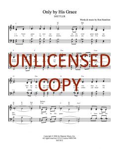 Only by His Grace - Hymnal Style - Printable Download