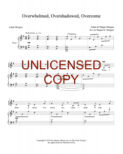Overwhelmed, Overshadowed, Overcome - Piano/Vocal - Printable Download