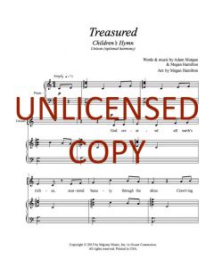 Treasured - Unison (optional harmony) Printable Download
