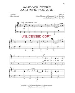 Who You Were and Who You Are - Single Song - Digital Download